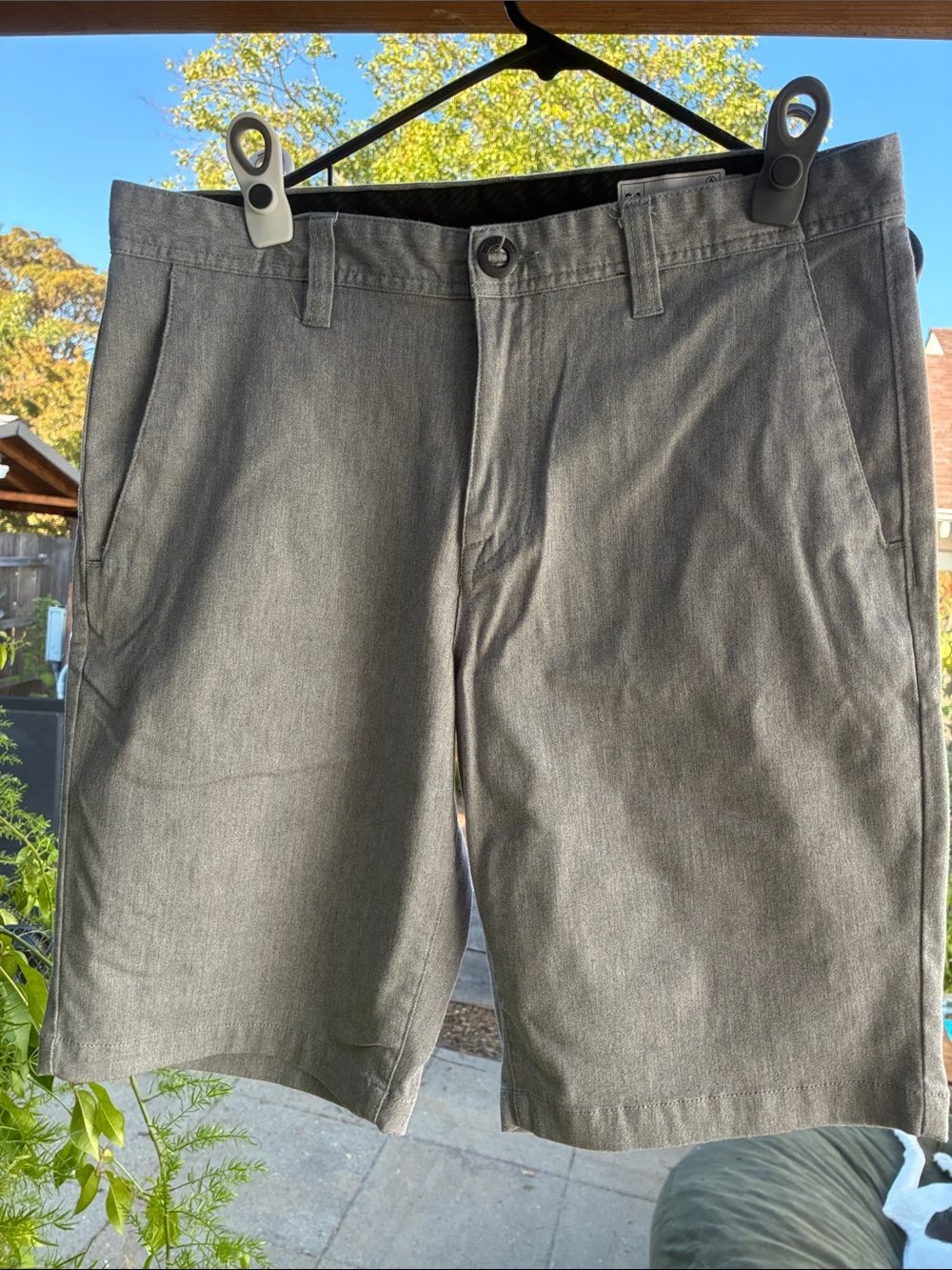 Volcom Men's Charcoal Flat Front Shorts